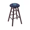 Holland Bar Stool Co Oak Bar Stool in Dark Cherry Finish with Seattle Kraken Seat