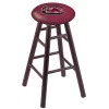 Holland Bar Stool Co. Oak Bar Stool, Dark Cherry Finish, South Carolina Seat