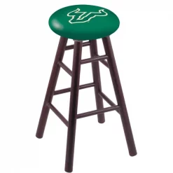 Holland Bar Stool Co. Oak Bar Stool, Dark Cherry Finish, South Florida Seat