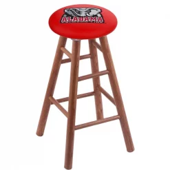Holland Bar Stool Co. Oak Counter Stool, Medium Finish, Alabama Seat