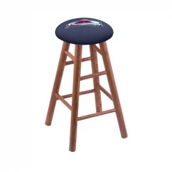 Holland Bar Stool Co. Oak Counter Stool, Medium Finish, Colorado Avalanche Seat