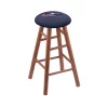 Holland Bar Stool Co. Oak Bar Stool, Medium Finish, Columbus Blue Jackets Seat