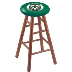 Holland Bar Stool Co. Oak Counter Stool, Medium Finish, Colorado State Seat
