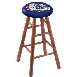 Holland Bar Stool Co. Oak Bar Stool, Medium Finish, Gonzaga Seat