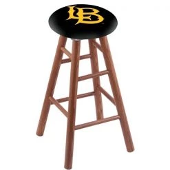 Holland Bar Stool Co. Oak Counter Stool, Medium Finish, Long Beach State University Seat
