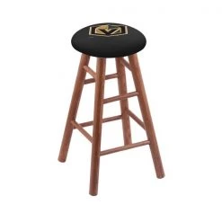 Holland Bar Stool Co. Oak Counter Stool, Medium Finish, Vegas Golden Knights Seat