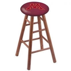 Holland Bar Stool Co. Oak Counter Stool, Medium Finish, Minnesota Seat