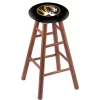 Holland Bar Stool Co. Oak Bar Stool, Medium Finish, Missouri Seat