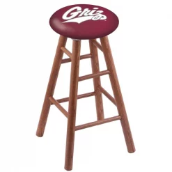 Holland Bar Stool Co. Oak Counter Stool, Medium Finish, Montana Seat