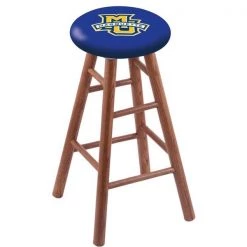 Holland Bar Stool Co. Oak Bar Stool, Medium Finish, Marquette University Seat