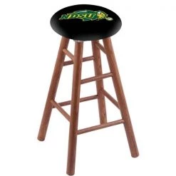 Holland Bar Stool Co. Oak Counter Stool, Medium Finish, North Dakota State Seat