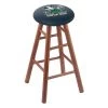 Holland Bar Stool Co. Oak Counter Stool, Medium Finish, Notre Dame Leprechaun Seat