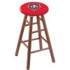 Holland Bar Stool Co. Oak Counter Stool, Medium Finish, New Mexico Seat