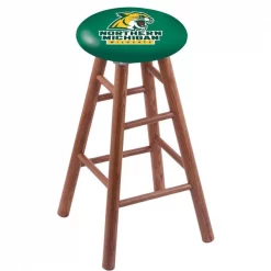 Holland Bar Stool Co. Oak Counter Stool, Medium Finish, Northern Michigan Seat
