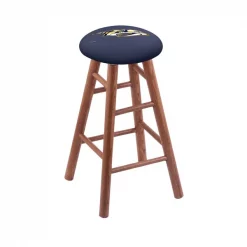 Holland Bar Stool Co. Oak Counter Stool, Medium Finish, Nashville Predators Seat