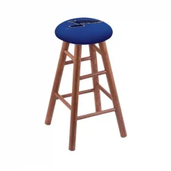 Holland Bar Stool Co. Oak Counter Stool, Medium Finish, St Louis Blues Seat