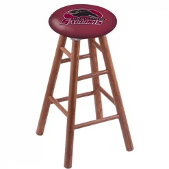 Holland Bar Stool Co. Oak Counter Stool, Medium Finish, Southern Illinois Seat