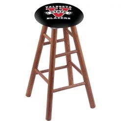 Holland Bar Stool Co. Oak Bar Stool, Medium Finish, Valdosta State Seat
