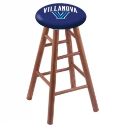 Holland Bar Stool Co. Oak Counter Stool, Medium Finish, Villanova Seat