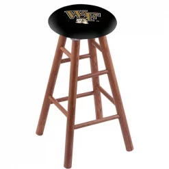 Holland Bar Stool Co. Oak Counter Stool, Medium Finish, Wake Forest Seat