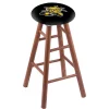 Holland Bar Stool Co. Oak Counter Stool, Medium Finish, Wichita State Seat