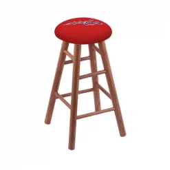 Holland Bar Stool Co. Oak Counter Stool, Medium Finish, Washington Capitals Seat