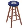 Holland Bar Stool Co. Oak Bar Stool, Medium Finish, Xavier Seat
