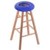 Holland Bar Stool Co. Oak Counter Stool, Natural Finish, Boise State Seat