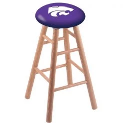 Holland Bar Stool Co. Oak Bar Stool, Natural Finish, Kansas State Seat