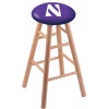 Holland Bar Stool Co. Oak Bar Stool, Natural Finish, Northwestern Seat