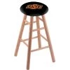 Holland Bar Stool Co. Oak Bar Stool, Natural Finish, Oklahoma State Seat