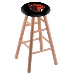 Holland Bar Stool Co. Oak Bar Stool, Natural Finish, Oregon State Seat
