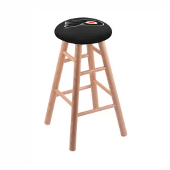 Holland Bar Stool Co. Oak Counter Stool, Natural Finish, Philadelphia Flyers Seat