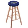 Holland Bar Stool Co. Oak Bar Stool, Natural Finish, US Naval Academy NAVY Seat
