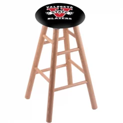 Holland Bar Stool Co. Oak Counter Stool, Natural Finish, Valdosta State Seat