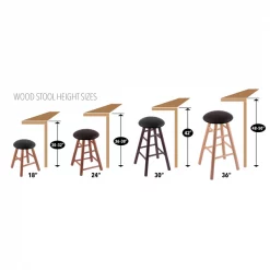 Holland Bar Stool Co. Oak Bar Stool, Medium Finish -Kitchen & Dining Furniture Sales Store Holland20Bar20Stool20Co WoodStool CounterDiagram 157