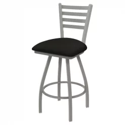 Holland Bar Stool Co. 30" Swivel Bar Stool, Nickel Finish, Canter Espresso Seat