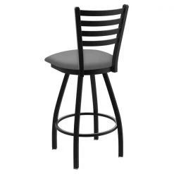 Holland Bar Stool Co. 30" Swivel Bar Stool, Black Wrinkle, Canter Grey Seat -Kitchen & Dining Furniture Sales Store Holland20Bar20Stool20Co X410BW007 2