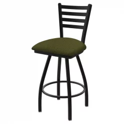 Holland Bar Stool Co. 25" Swivel Counter Stool, Black Wrinkle, Graph Parrot Seat