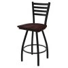 Holland Bar Stool Co. 30" Swivel Bar Stool, Black Wrinkle, Dark Cherry Maple Seat -Kitchen & Dining Furniture Sales Store Holland20Bar20Stool20Co X410BWDCMpl