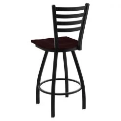 Holland Bar Stool Co. 30" Swivel Bar Stool, Black Wrinkle, Dark Cherry Oak Seat -Kitchen & Dining Furniture Sales Store Holland20Bar20Stool20Co X410BWDCOak 2