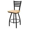 Holland Bar Stool Co. 30" Swivel Bar Stool, Black Wrinkle, Nat Maple Seat -Kitchen & Dining Furniture Sales Store Holland20Bar20Stool20Co X410BWNatMpl