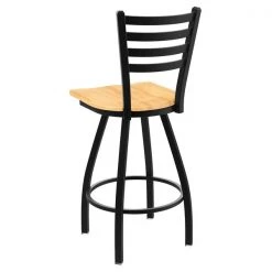 Holland Bar Stool Co. 30" Swivel Bar Stool, Black Wrinkle, Nat Maple Seat -Kitchen & Dining Furniture Sales Store Holland20Bar20Stool20Co X410BWNatMpl 2
