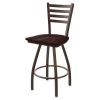 Holland Bar Stool Co. 30" Swivel Bar Stool, Brnz Finish, Dark Cherry Maple Seat