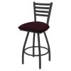 Holland Bar Stool Co. 30" Swivel Bar Stool, Pewter Finish, Canter Bordeaux Seat -Kitchen & Dining Furniture Sales Store Holland20Bar20Stool20Co X410PW005