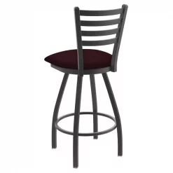 Holland Bar Stool Co. 30" Swivel Bar Stool, Pewter Finish, Canter Bordeaux Seat -Kitchen & Dining Furniture Sales Store Holland20Bar20Stool20Co X410PW005 2