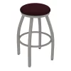 Holland Bar Stool Co. 30" Swivel Bar Stool, Nickel Finish, Canter Bordeaux Seat