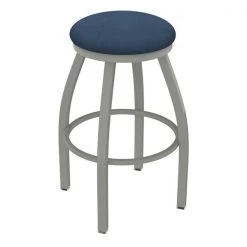 Holland Bar Stool Co. 30" Swivel Bar Stool, Nickel Finish, Rein Bay Seat