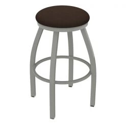 Holland Bar Stool Co. 30" Swivel Bar Stool, Nickel Finish, Rein Coffee Seat