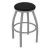 Holland Bar Stool Co. 30" Swivel Bar Stool, Nickel Finish, Blk Vinyl Seat